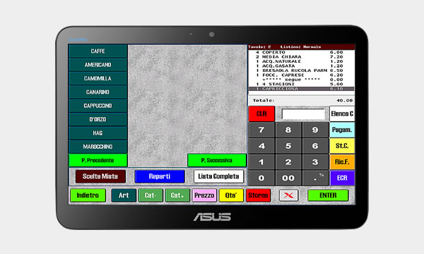 Terminale POS SUC4110 per software ristorazione E3g